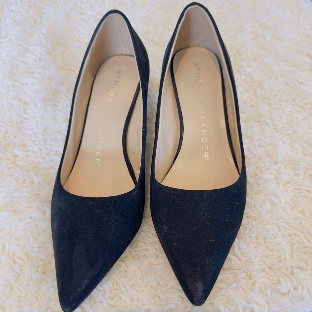 Athena Alexander Black Pointed kitty Heels size 9